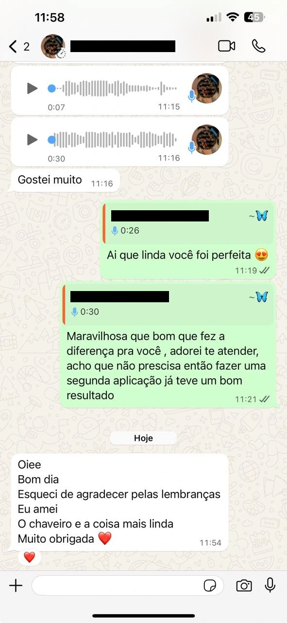 Depoimento de mamãe atendida pela Sheila — 3